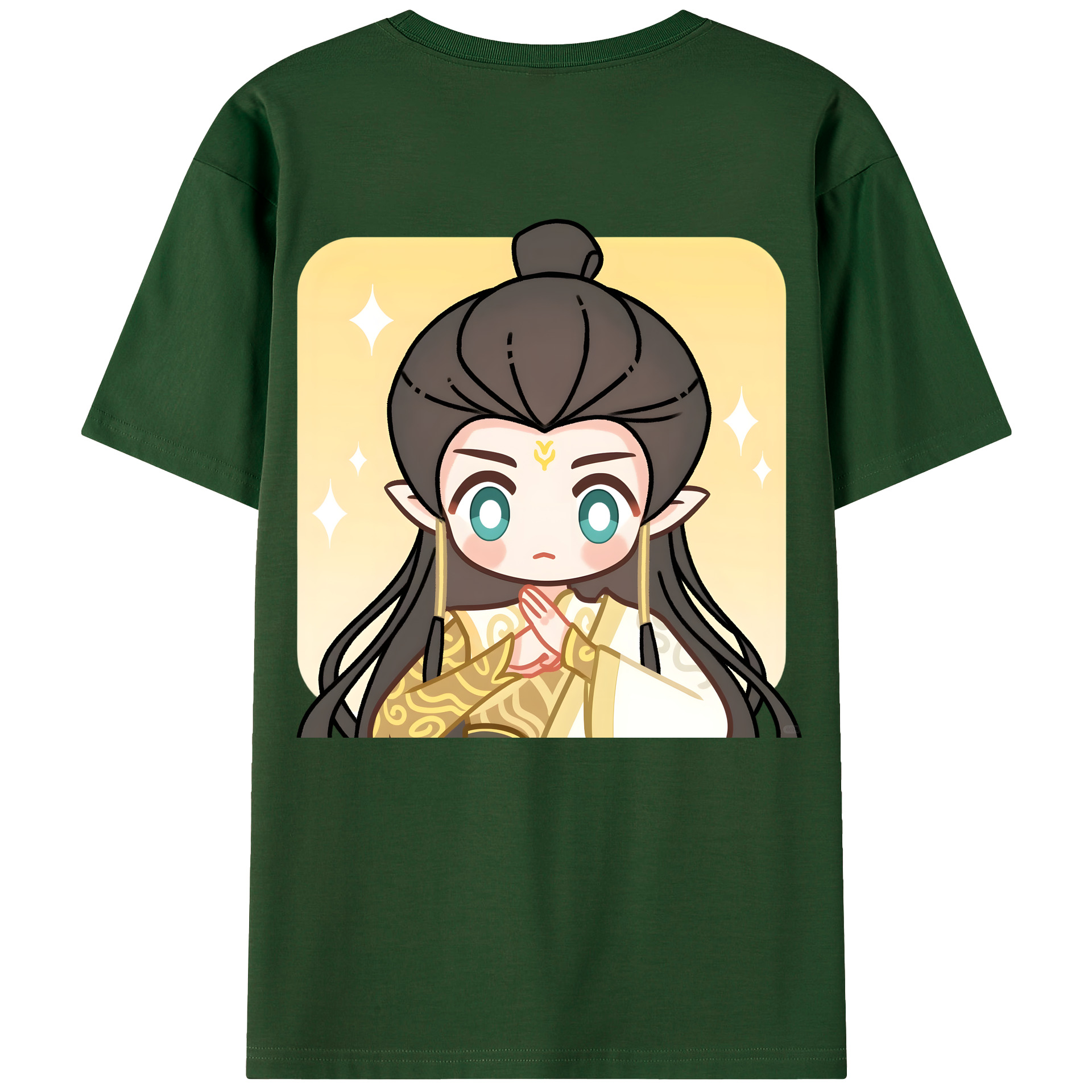 （画像用） Ne Zha 2 ナタ 魔童の大暴れ 綿100％半袖Tシャツ（背面プリント）